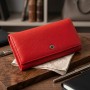 Жіночий шкіряний гаманець для карток купюр та монет ST Leather 19376 Червоний