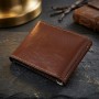 Чоловічий місткий затиск для грошей GRANDE PELLE 11522 Коричневий