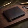 Шкіряний чоловічий затиск для грошей GRANDE PELLE 11543 Коричневий