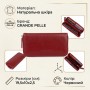 Стильний шкіряний жіночий гаманець на блискавці GRANDE PELLE 11563 Червоний