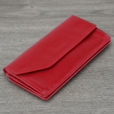 Шкіряне містке жіноче портмоне GRANDE PELLE 11550 Червоний