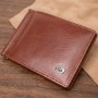 Зручний затискач для грошей із натуральної гладкої шкіри ST Leather 19427 Коричневий