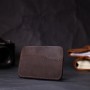 Зручний картхолдер з утримувачем для Apple AirTag з натуральної шкіри GRANDE PELLE 11612 Коричневий