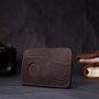 Зручний картхолдер з утримувачем для Apple AirTag з натуральної шкіри GRANDE PELLE 11612 Коричневий
