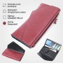 Місткий гаманець із монетницею зовні з натуральної шкіри GRANDE PELLE 11647 Бордовий