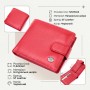 Яскраве жіноче портмоне з блоком для карт з натуральної шкіри ST Leather 19471 Червоний