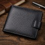 Невеликий місткий гаманець із натуральної шкіри ST Leather 22456 Чорний
