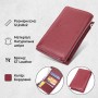 Шкіряний жіночий гаманець у три додавання ST Leather 22489 Бордовий