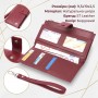 Вертикальний жіночий гаманець-клатч із натуральної шкіри ST Leather 22535 Бордовий