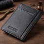 Чоловічий гаманець для карток із натуральної шкіри ST Leather 23091 Чорний