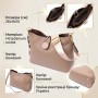 Сумка женская с застежкой пуговкой из натуральной кожи Vintage 22320 Бежевая