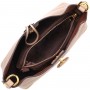 Сумка женская с застежкой пуговкой из натуральной кожи Vintage 22320 Бежевая