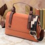 Элегантная сумка для женщин с короткой ручкой из натуральной кожи Vintage 22669 Рыжая