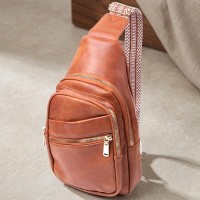 Практичная женская сумка с одной лямкой через плечо из экокожи Vintage Рыжий