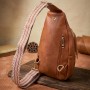 Практичная женская сумка с одной лямкой через плечо из экокожи Vintage 22758 Рыжий