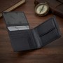 Мужское портмоне Tony Perotti из натуральной кожи Cortina 5051 nero (90115) Черное