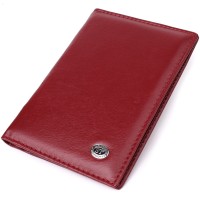 Красивая обложка на паспорт универсального формата из натуральной кожи ST Leather 23079 Бордовый
