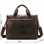Сумка для ноутбука с тиснением под рептилию Vintage 14719 Коричневая