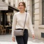 Женская интересная сумка с двумя ремнями из натуральной кожи Vintage 22275 Серый