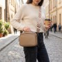 Женская сумка кросс-боди из натуральной кожи Vintage 22293 Бежевая