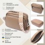 Женская сумка кросс-боди из натуральной кожи Vintage 22293 Бежевая