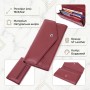 Гаманець для жінок із натуральної шкіри з геометричним клапаном ST Leather 22547 Бордовий