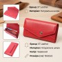Жіночий гаманець з геометричним клапаном з натуральної шкіри ST Leather 22545 Червоний