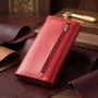 Жіночий гаманець з геометричним клапаном з натуральної шкіри ST Leather 22545 Червоний