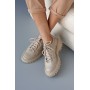 Женские кожаные демисезонные туфли Udg 2320/125 бежевые