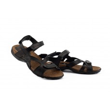 Мужские кожаные летние сандалии StepWey 1072 на корку черные