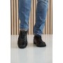 Мужские кожаные демисезонные кроссовки Emirro 03 черные