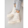 Женские кожаные зимние ботинки Vikont 7 молочные