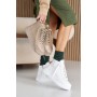 Женские кожаные зимние ботинки Udg 24171/125 бежевые