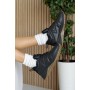 Женские кожаные зимние кроссовки Emirro 10271-01 черные