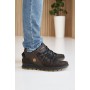 Мужские кожаные зимние кроссовки Ice field 71 Sport коричневые