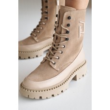 Женские кожаные зимние ботинки Emirro Бж 62,2-505 бежевые