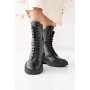 Женские кожаные зимние ботинки Comfort 51 черные