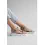 Женские кожаные летние босоножки Multi-shoes STREET бежевые