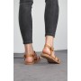 Женские кожаные летние босоножки Leader Style 2992 рыжие