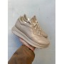 Женские кожаные демисезонные кроссовки VlaMar 022 бежевые