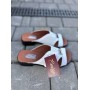 Женские кожаные летние шлепанцы Emirro 288 белые