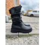 Женские кожаные зимние ботинки Kristi 109 черные