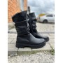 Женские кожаные зимние ботинки Kristi 109 черные