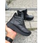 Женские кожаные зимние ботинки Kristi 155 черные