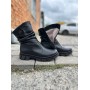 Женские кожаные зимние ботинки Kristi 1039 черные
