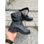 Женские кожаные зимние ботинки Kristi 1039 черные